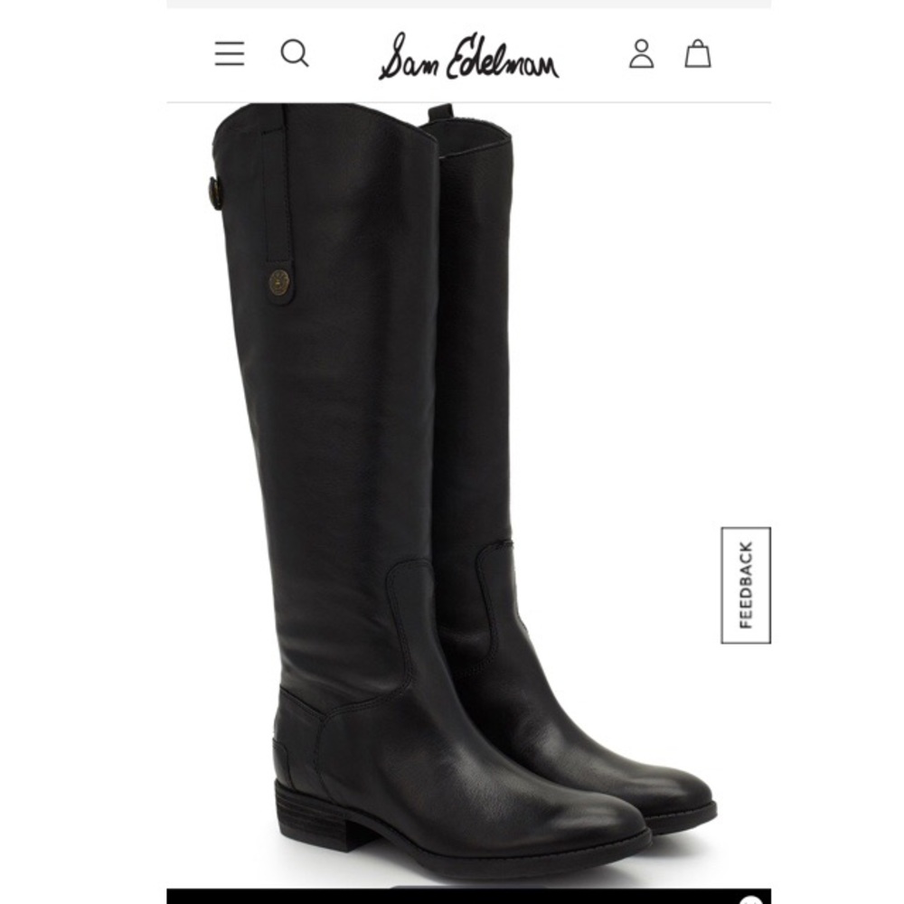 Penny leather riding boots-black. Size 7M